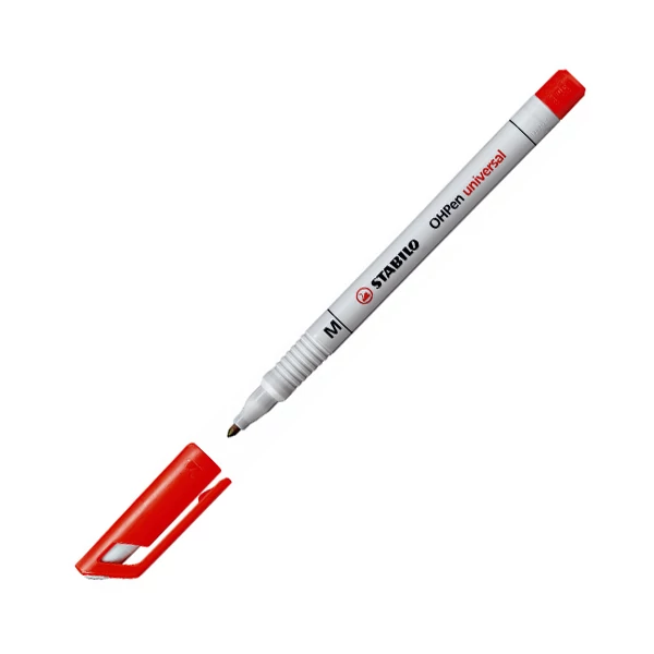 Stabilo: OHPen "M" 1,0mm vonalvastagságú piros alkoholos filctoll
