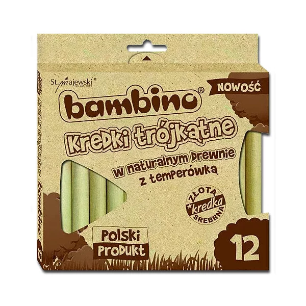 Bambino: Fa háromszög színes ceruza szett hegyezővel 12db-os