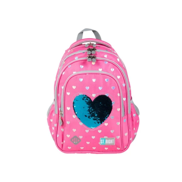 St.Right Sequin ergonomikus iskolatáska hátizsák 16"