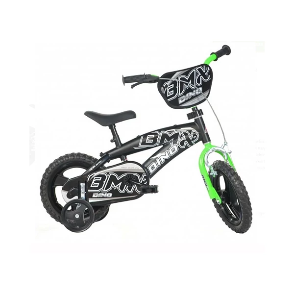 BMX kerékpár zöld- fekete színben 12-es méret