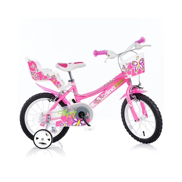 Flappy rózsaszín-fehér gyerek bicikli 16-os méretben - Dino Bikes kerékpár