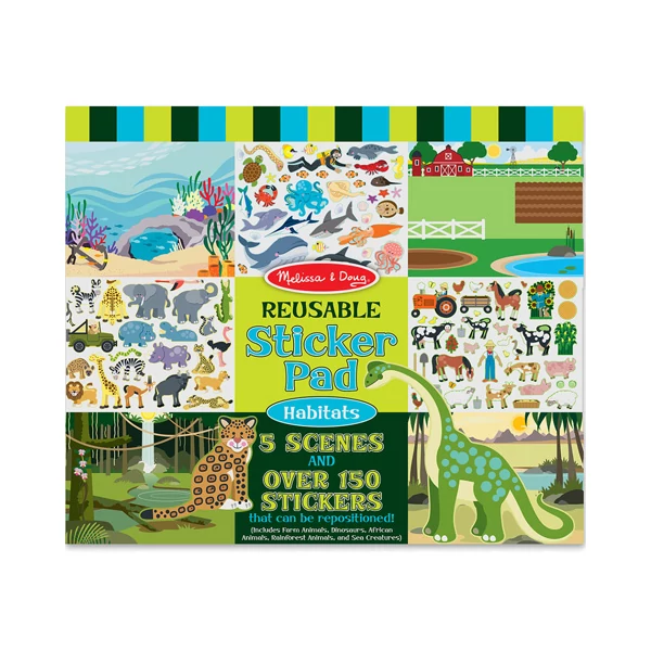 Élőhelyek újrahasználható matrica szett - Melissa & Doug