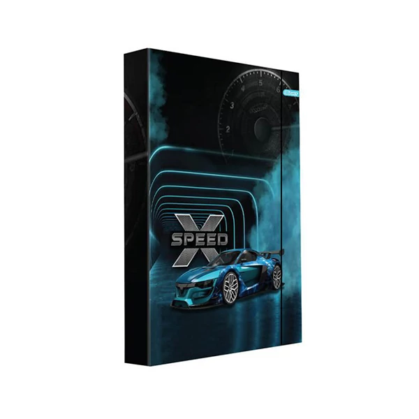Spirit: X-Speed sportautós füzetbox gumipánttal A/4-es méretben