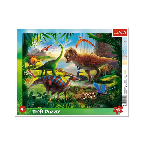 Dinoszauruszok 25 db-os keretes puzzle - Trefl