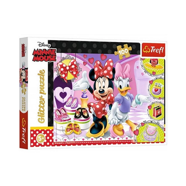 Minnie és Daisy csillám puzzle 100db-os - Trefl