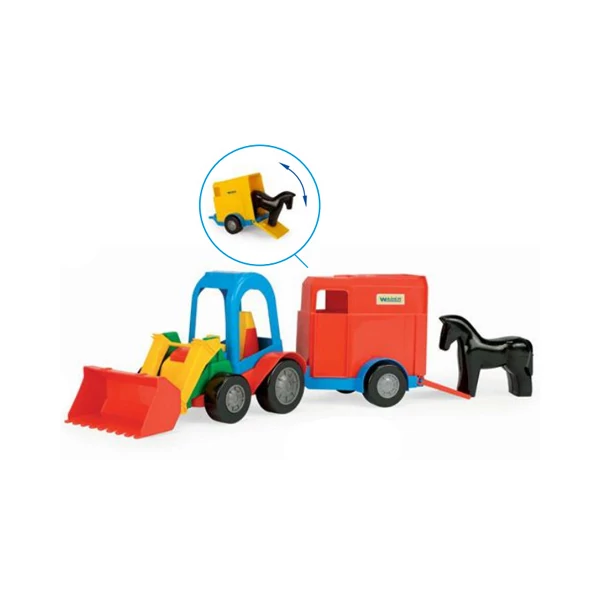 Homlokrakodós Traktor lószállító utánfutóval 41cm - Wader