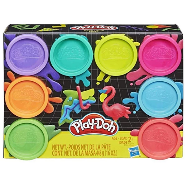Play-Doh: Neon színű 8db-os gyurmaszett - Hasbro