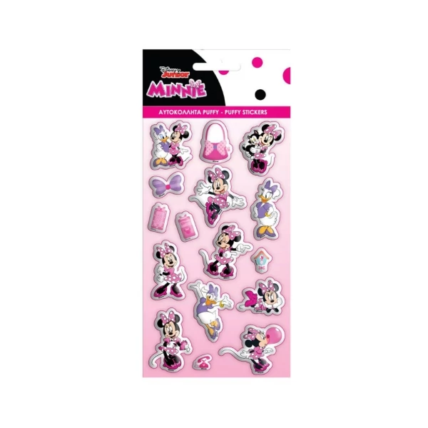 Minnie egér 3D pufi matrica szett 10x22cm-es íven