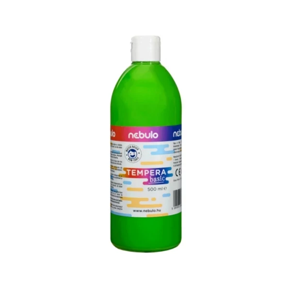 Nebulo: Világoszöld folyékony 500ml-es tempera palackban
