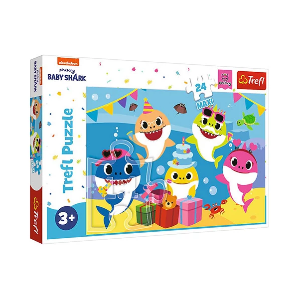 Boldog Baby Shark család 24db-os Maxi puzzle - Trefl