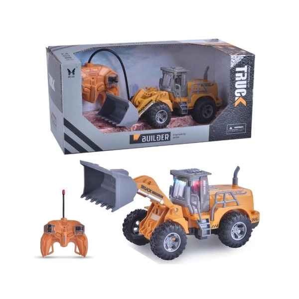 RC Builder Távirányítós homlokrakodó munkagép fénnyel 1/30 27mHz