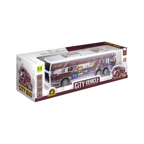 RC Távirányítós City Busz fénnyel 27MHz 1/32