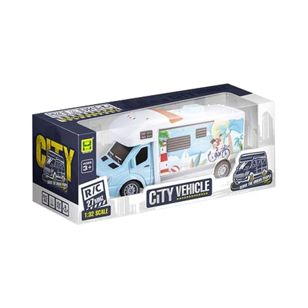 RC Távirányítós Holiday Travel lakóautó fénnyel 27MHz 1/32