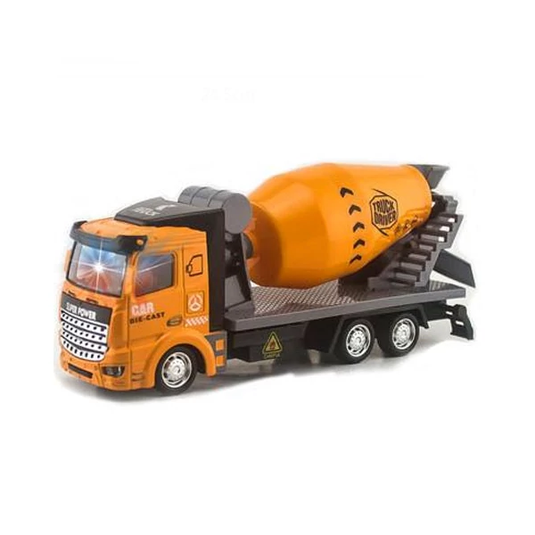 Betonkeverő autó hátrahúzós meghajtással, fénnyel és hanggal 1/48
