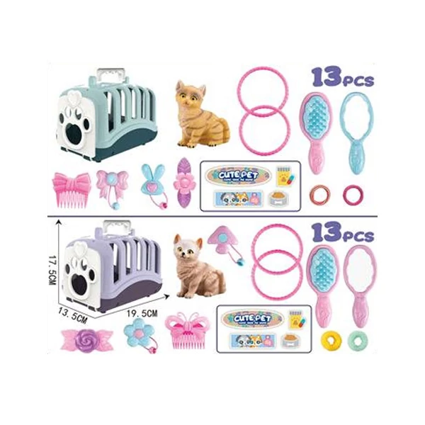 Cute Pet cicás kisállathordozó játékszett kétféle változatban