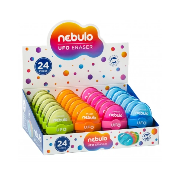Nebulo: UFO radír több változatban 1db