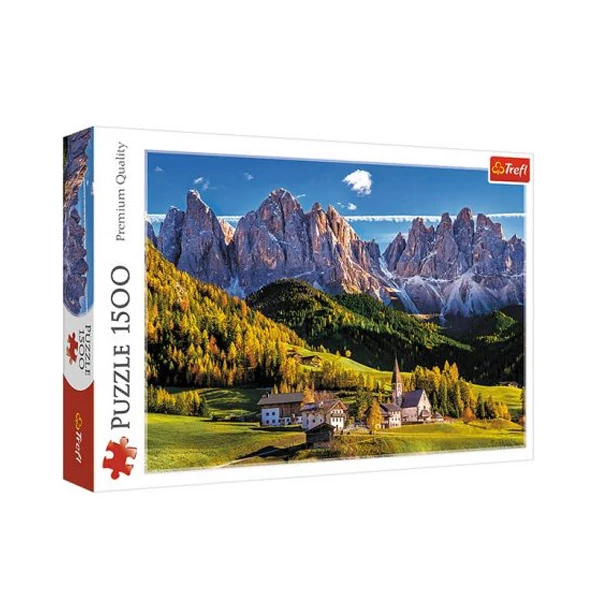 Val di Funes völgy, Dolomitok - Olaszország 1500db-os puzzle -Trefl