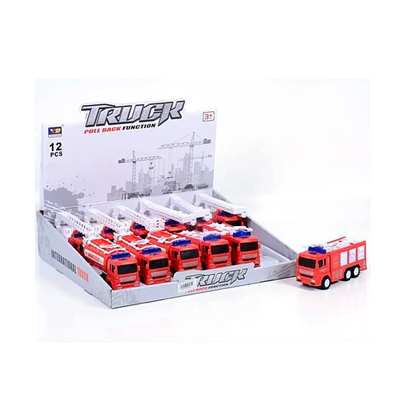 Fire Truck: Lendkerekes tűzoltóautó többféle változatban 13cm