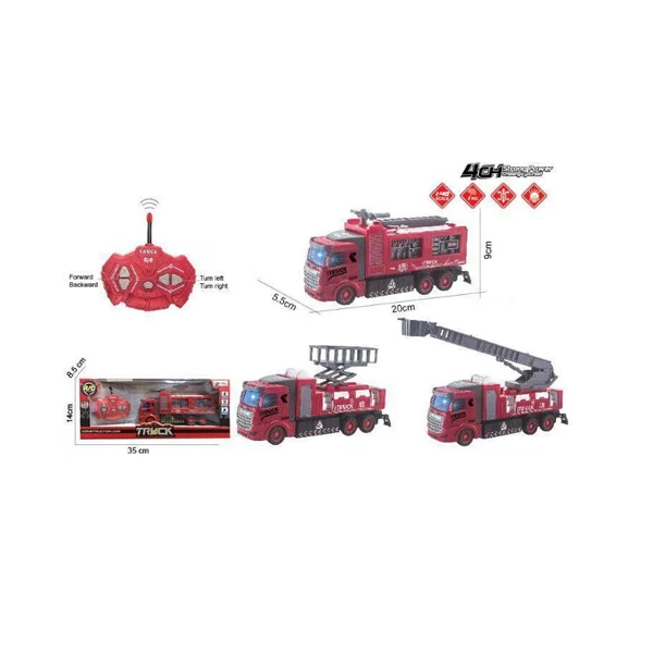 RC tűzoltó távirányítós autó fénnyel 1/48