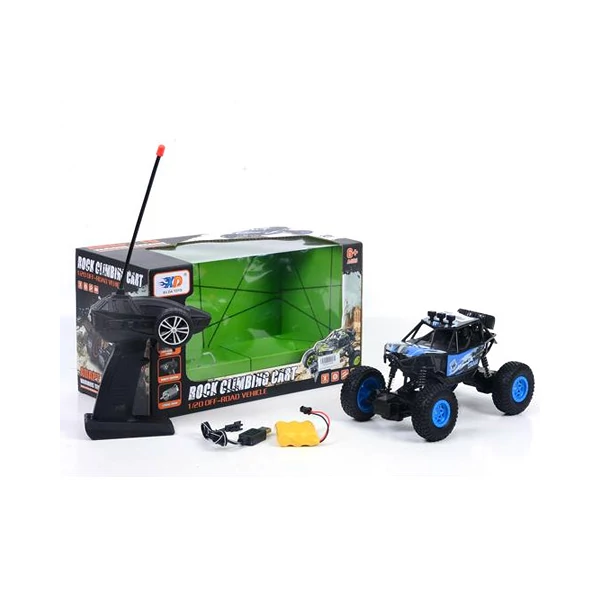 RC Off-Road kék távirányítós autó 1:20 USB töltövel