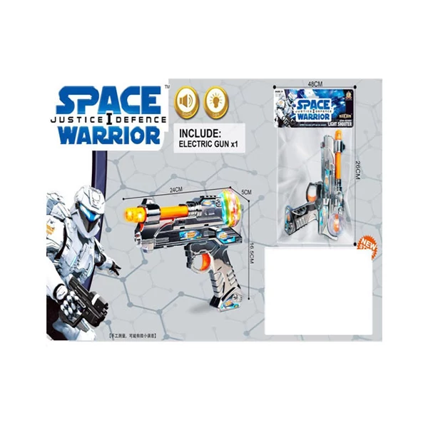 Space Warrior: Elektromos játék űrpisztoly fénnyel és hanggal 24cm