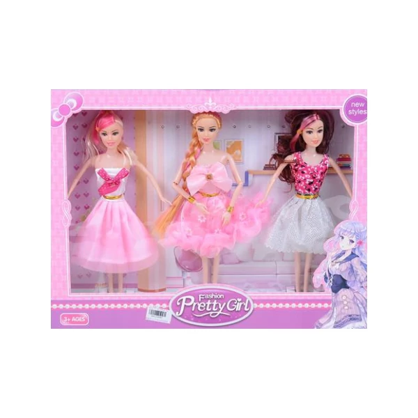 Fashion Girl: 3db-os divat baba szett 30cm-es