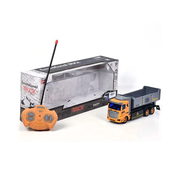 RC Távirányítós billencs építőipari kamion fénnyel 1/48 27MHz 20cm