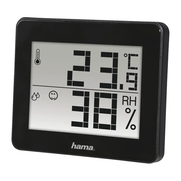 Hama TH-130 hő és páratartalom mérő, fekete (186361)