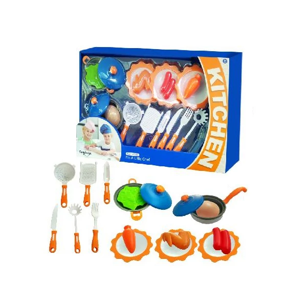 I'm a little Chef kék mini konyhai játékszett kétféle változatban 16db-os
