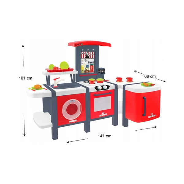 Mochtoys: Cooking Studio XXL játékkonyha 28db kiegészítővel 141x68x101cm