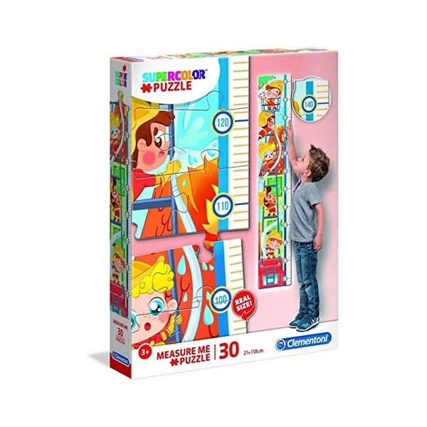 Tűzoltók fali mérce 30 db-os puzzle - Clementoni