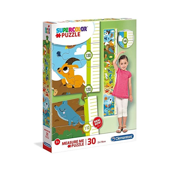 Aranyos állatkák fali mérce 30 db-os puzzle - Clementoni
