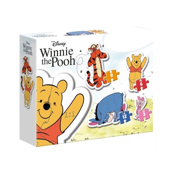 Disney: Micimackó és barátai 4 az 1-ben forma puzzle szett - Clementoni