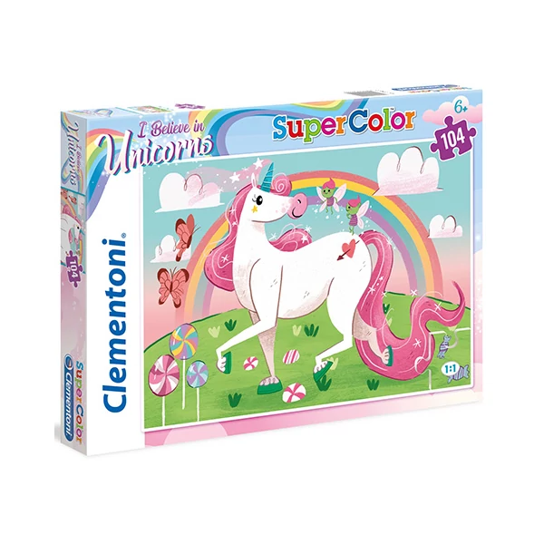 Hiszek az Unikornisokban Supercolor puzzle 104db-os - Clementoni