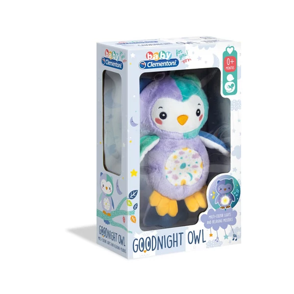 Baby bagoly plüss fénnyel - Clementoni