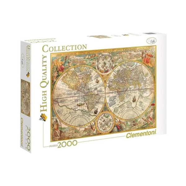 Clementoni: Antik térkép 2000db-os puzzle - High Quality Collection