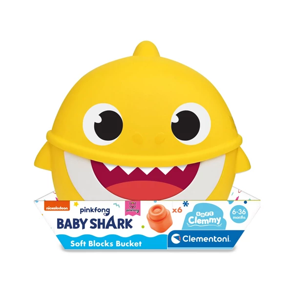 Baby Shark építőkocka tárolóban - Clementoni