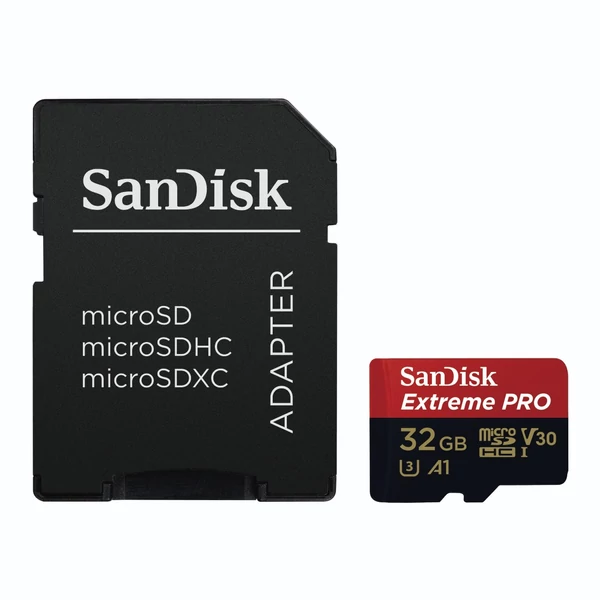 Sandisk microsd extreme pro kártya 32Gb, 100MB/s CL10 UHS-I, V30, A1 (173427)