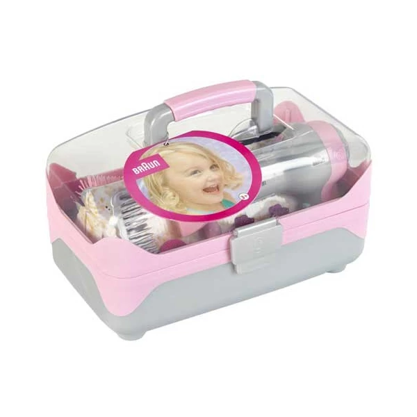 Braun szépségtáska játék hajszárítóval - Klein Toys