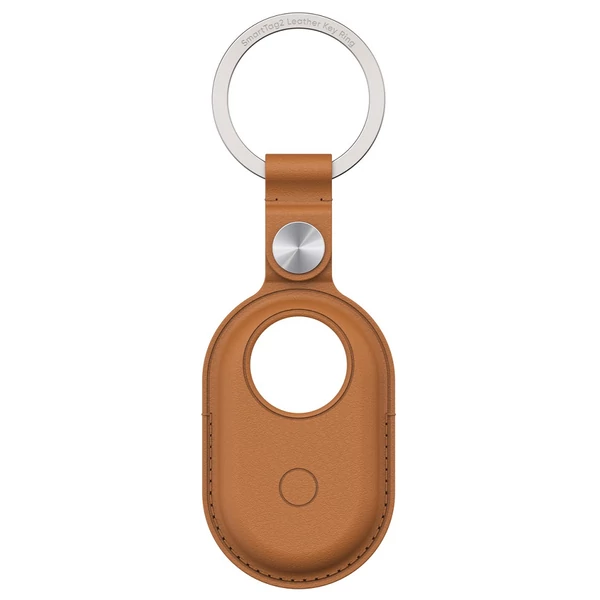 Samsung Galaxy barna vegán bőr kulcstartós tok Smart tag 2 nyomkövetőhöz (vegan leather key ring brown for galaxy smart tag 2) (GP-FUT560BRA)