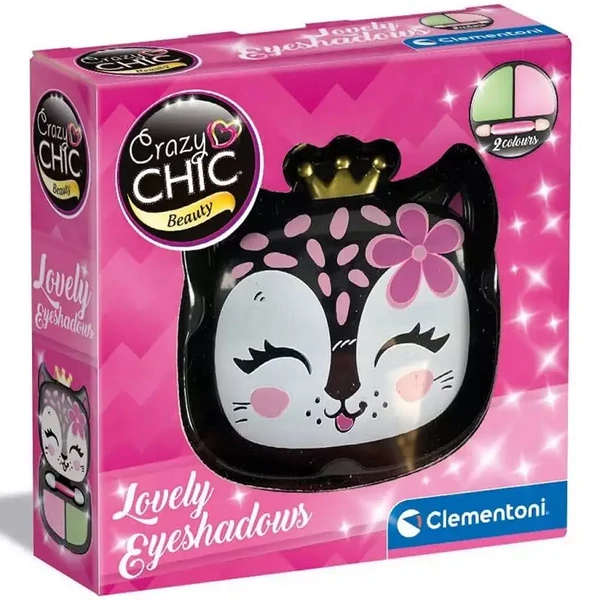 Crazy Chic: Szemhéjfesték párduc alakú tárolóban - Clementoni