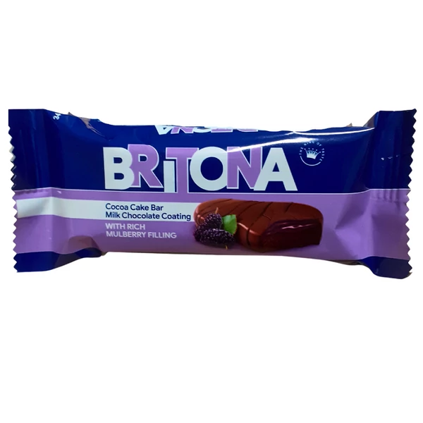Britona tejcsokoládéba mártott kakaós piskóta szeder krémmel töltve 34g