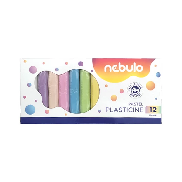 Nebulo: Színes pasztell gyurma szett 12db-os 200g