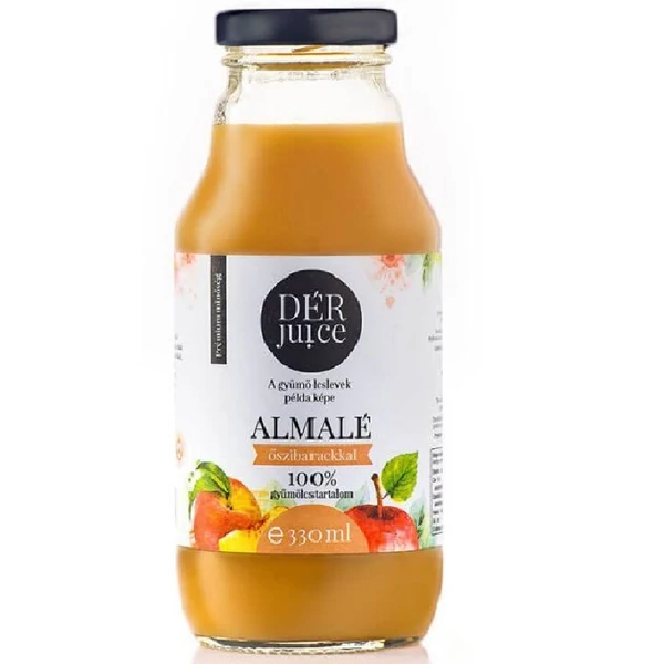 Dér Juice 100% almalé őszibarackkal 0,33L