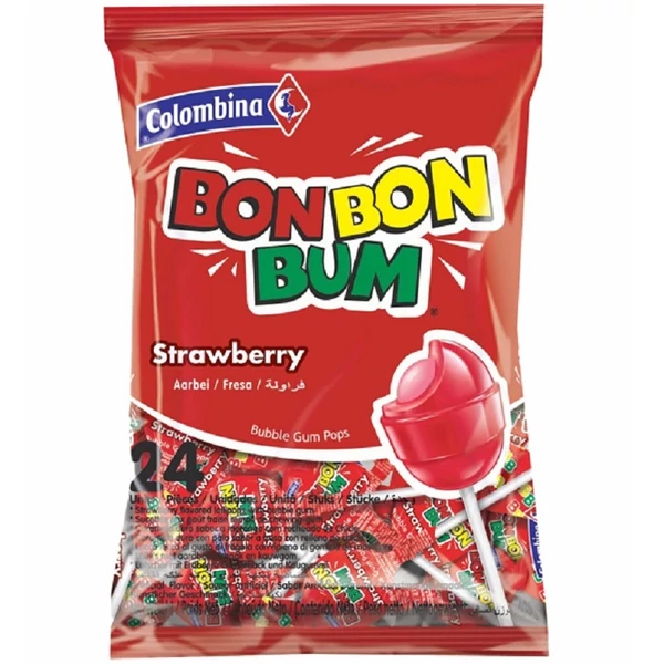 Columbina bon bon bumm epres rágós nyalóka 24x17g