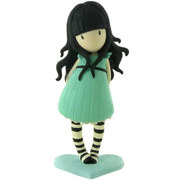 Gorjuss: Gorjuss türkiz színű ruhában figura
