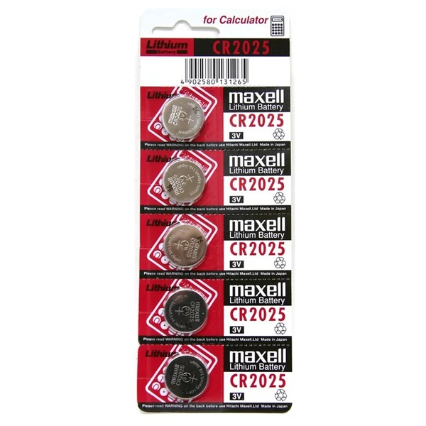 Maxell CR2025x5 csomag (tépheto bliszter) 3V-os lítium gombelem