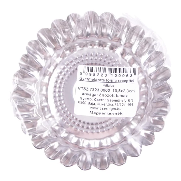 Gyermek torta forma recepttel 4 db-os kiszerelésben