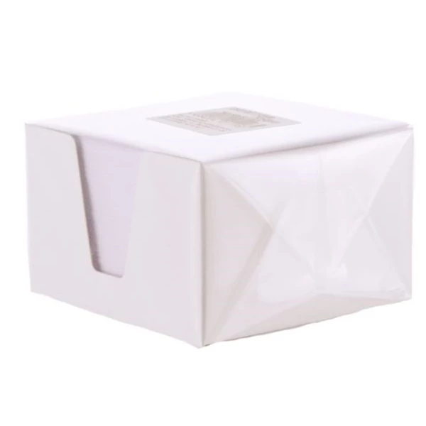 Tokos jegyzettömb fehér színben 90x90x55mm