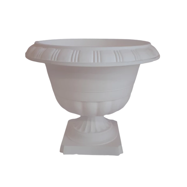 Görög virágtál 28cm fehér - műanyag